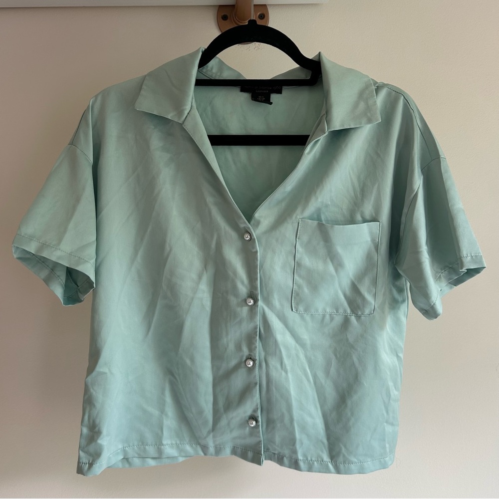 House‎ Of Harlow 1960 Sleepwear Mint Green Top Small